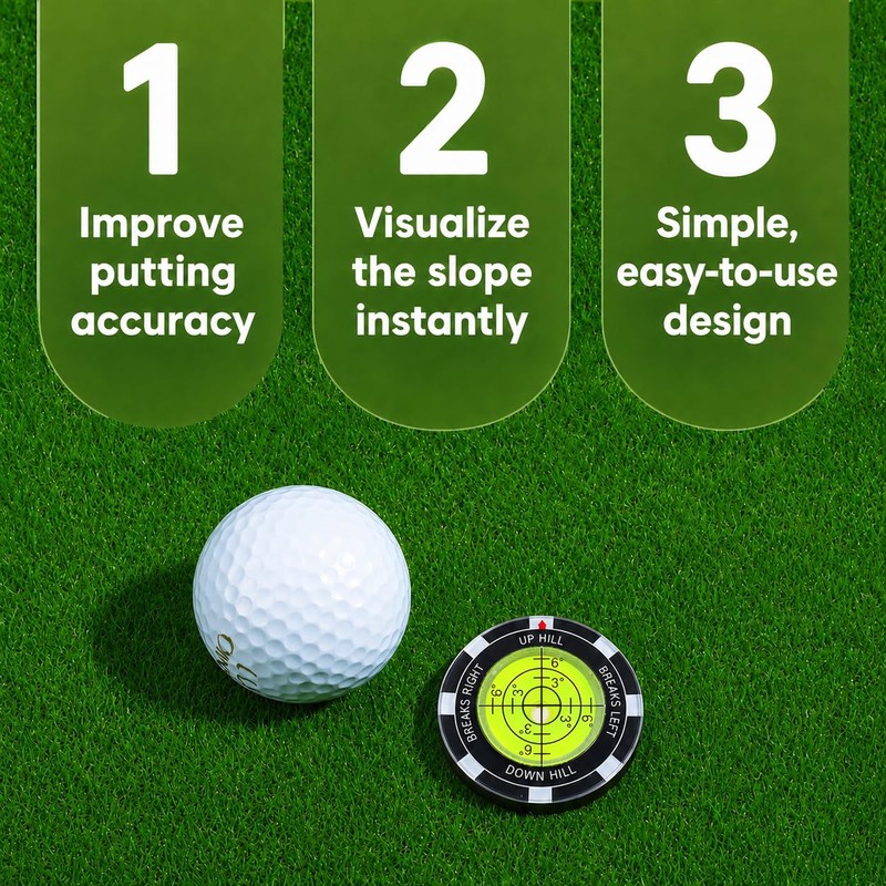 Spirit Level Golf Ball Markers For Putting Green - Golf