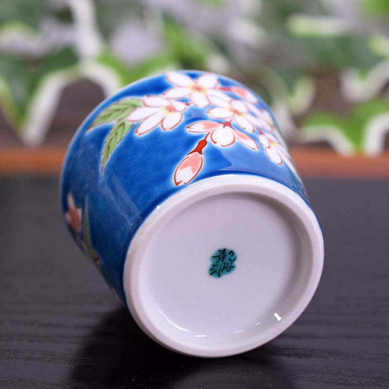 Sobachoko Stylish Kutani Ware Soba Bookuchi Soba Sakura Pottery Japanese