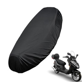 Motorcycle Seat Cover, Oxford Cloth Seat Motorcycle Cover, Black Waterproof Seat Covers for Motorcycle, Dust Cushion Cover, Protector with Elastic Band for Scooters, Moped Seat Cover, 52 x 82