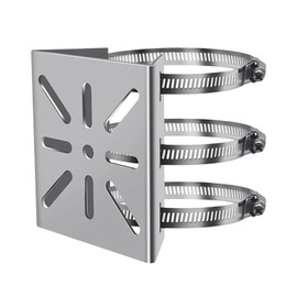 Eruceky Mast Mount Camera, Universal Vertical Pole Mount, Mast Mount Camera Pole Holder, Suitable for Security Cameras, Has 3 Adjustable Rings