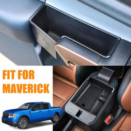 GafeSkui Center Console Storage Organizer Tray and Front Door Armrest Storage Box Door Handle Pocket Insert Interior Compatible with Ford Maverick 2022-2025 Accessories