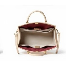 Women PU Leather Handbag French Style Top Handle Tote Bag Elegant Ladies Shoulder Purse for Daily Usesize: 26*11*20CM, color: White1