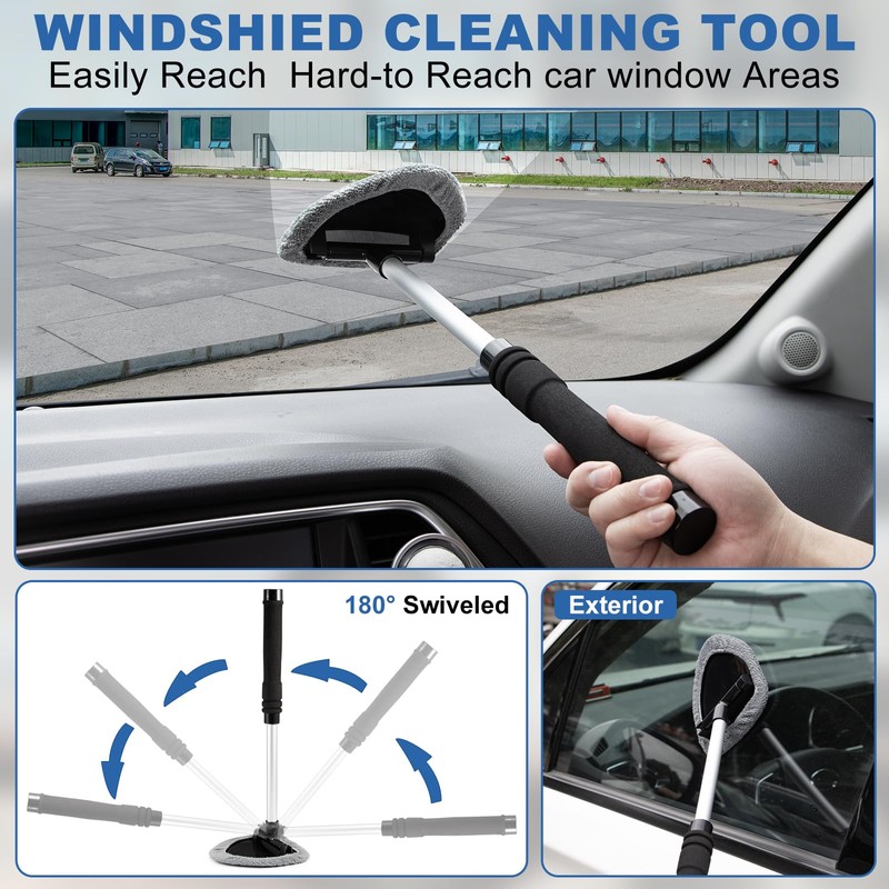 Viewsun Windshield Cleaner Tool, 13Pcs Car Interior Cleaning Kit, Car