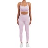 SUUKSESS Women Seamless 2 piece Workout Sets Strappy Padded Sports