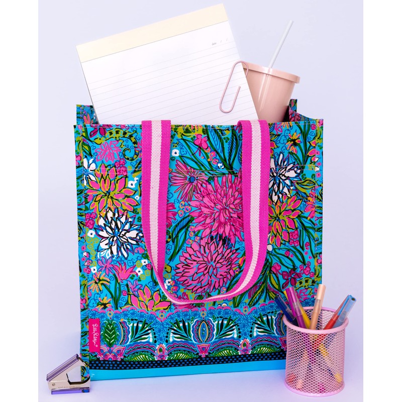Lilly Pulitzer Market - Bolsa de compras reutilizable, bolsa de