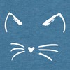 BLACKOO Women Cat Graphic Tee Cute T-Shirts Heather Indigo XX-Large