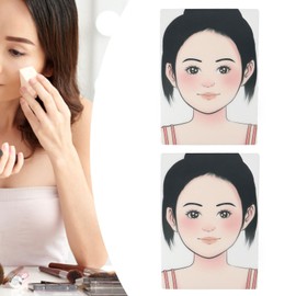 Makeup Practice Face, 2-Piece Washable Reusable Makeup Practice Board for Face Painting, Perfect Aid for Makeup Practice