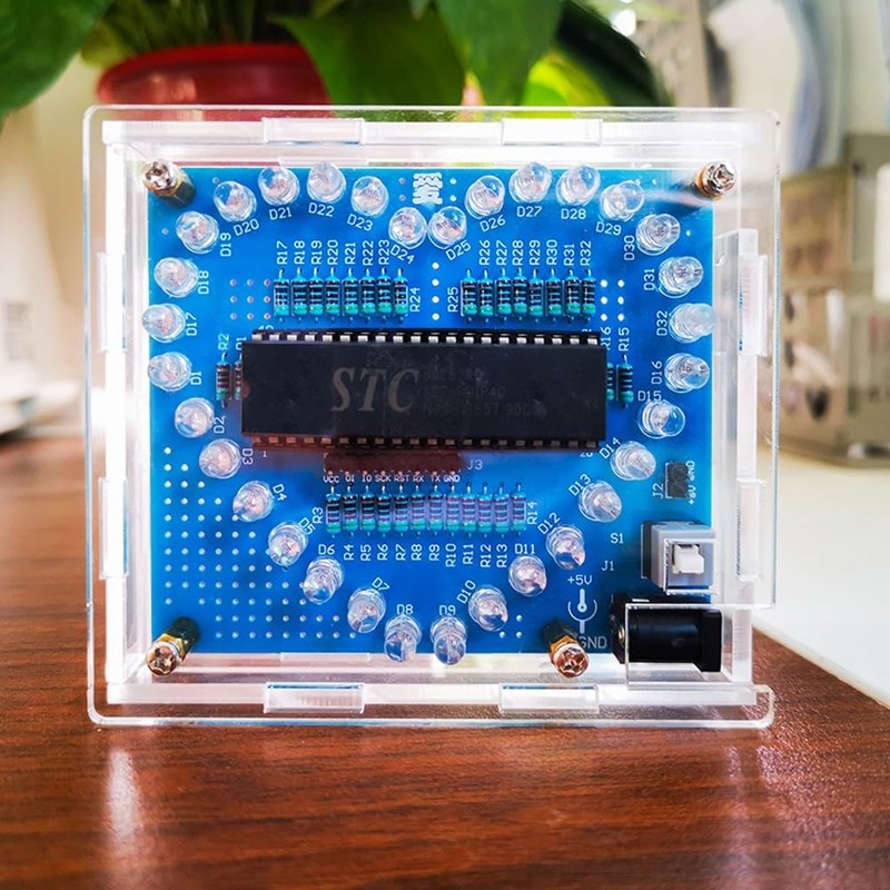 LED Heart-Shaped Light Electronics Module, Electronic DIY Circuit Kit Single