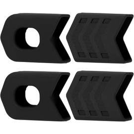 4 Protectores Manivela Bicicleta - Gel Sílice Antigolpes para Bielas MTB Carretera - Colores Negro Azul Rojo - Fácil Instalación y Ligero