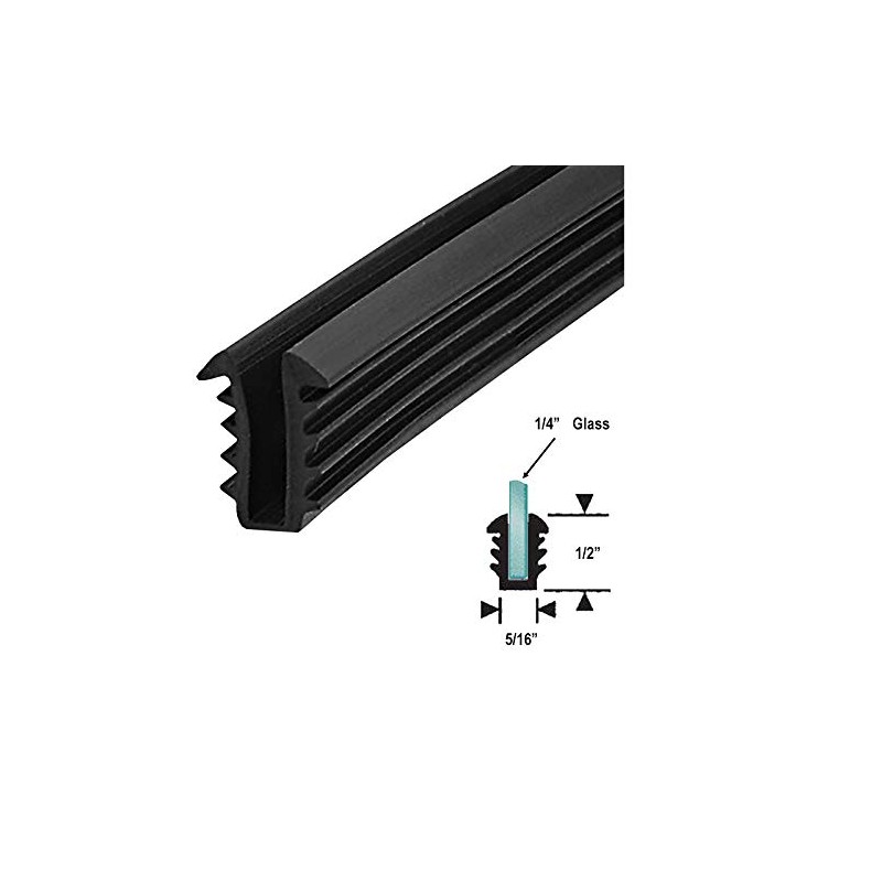 Gordon Glass Black Shower Door Replacement Glazing Vinyl Spline for