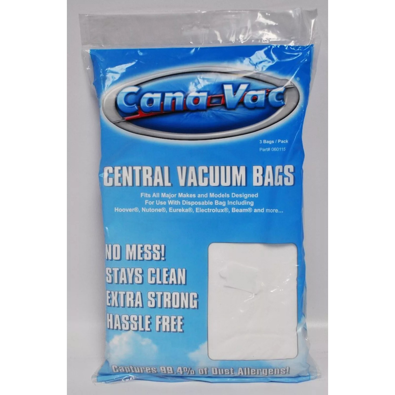 Cana-Vac Allerex Central Vacuum Bags 3 Pack 060115 - ibspot.com