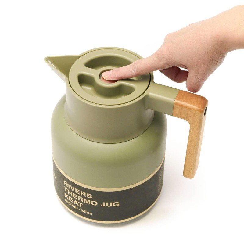 Rivers Thermo Jug Keat 1600 Thermo Jug, 1.6 L Black