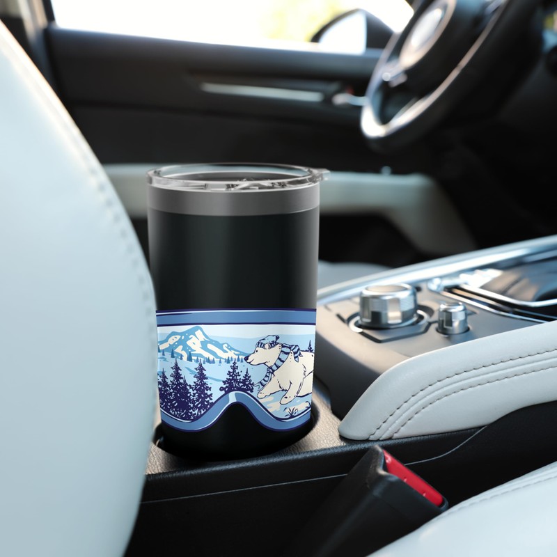 Cool Goggle Ski Snowboard Snow Mountain Winter Landscape Stainless Steel