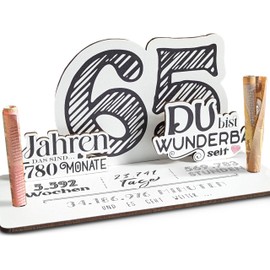 65 Geburtstag - 65 Jahre 3D-Holzkarte | Geldgeschenke, 65 Geburtstag Frauen, 65 Geburtstag Männer, 65 Geburtstag, 65. Geburtstag Frauen, 65 Geburtstag Deko, 65. Geburtstag Männer
