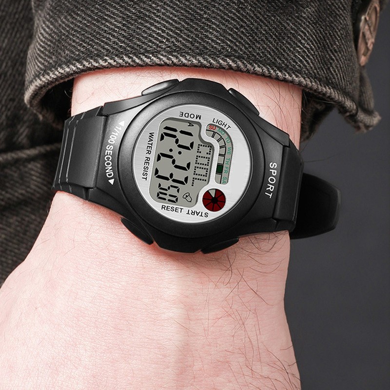 Women Men Digital Waterproof Sports Watch Surfing Watch Multifunctional Watch