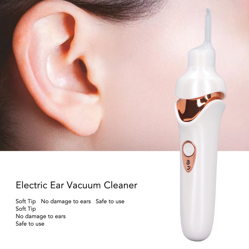 Electric Ear Vacuum Cleaner with LED Light Soft Tip USB