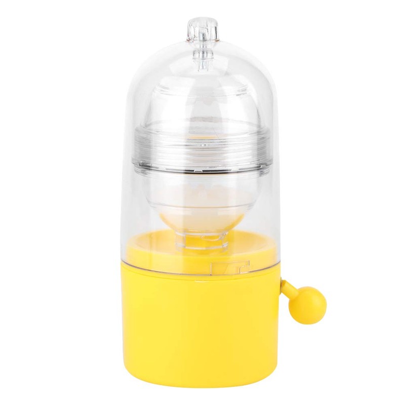 Egg Shaker Scrambler, Hand Whisk Powered Golden Egg Maker Yolk