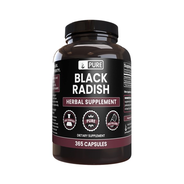 Pure Original Ingredients Black Radish (365 Capsules) No Magnesium Or Rice Fillers, Always Pure, Lab Verified