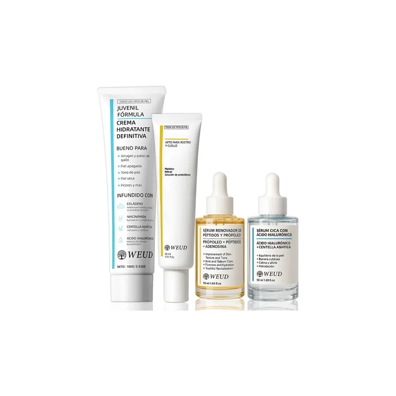 Weud Kit Antiarrugas Serum Hidratante Crema Ojos Colágeno