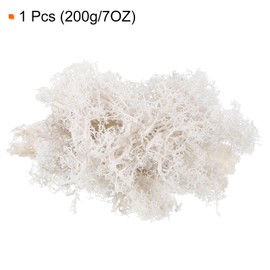 MECCANIXITY 7 OZ Moss Fake Craft Moss Artificial Moss Natural Preserved Moss for Craft Arts Floral DIY Project Wall Wedding Garden Patio Table Terrariums Decoration(White)