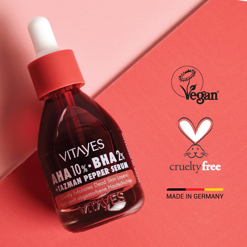 Vitayes AHA 10% + BHA 2% Red Exfoliating Serum, Pore