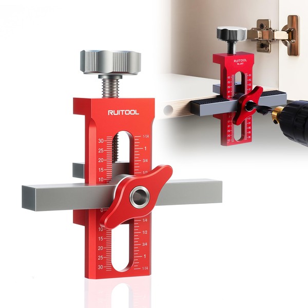 RUITOOL 2-in-1 Cabinet Door Mounting Jig & Rebound Device Tool