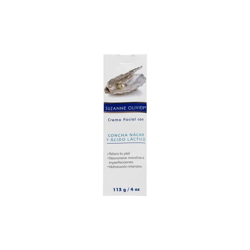 Crema Facial Con Concha Nácar Y Ácido Láctico 113g Suzanne