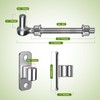 2 Pack 8'' J Bolt Gate Hinge, Heavy Duty 304