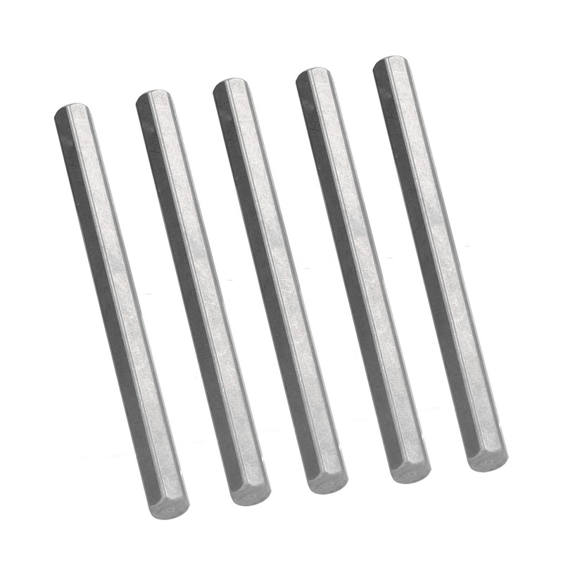 5Pcs Long Rod Nut Hex Coupling Straight Bar Stainless Steel