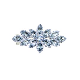 Faship Gorgeous Dusty Blue Floral Hair Barrette Clip