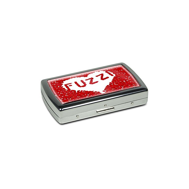 Zigarettenetui mit Namen Fuzzi - Edle Chrom-Metallbox mit Design Rosenherz