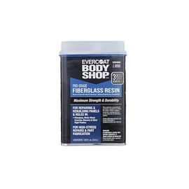 Evercoat Body Shop 105006 Pro-Grade Fiberglass Resin for Repairing and Rebuilding Panels & Holes in Fiberglass, Metal, Wood & More, Easy Mix Hardener Included 128 Fl Oz.