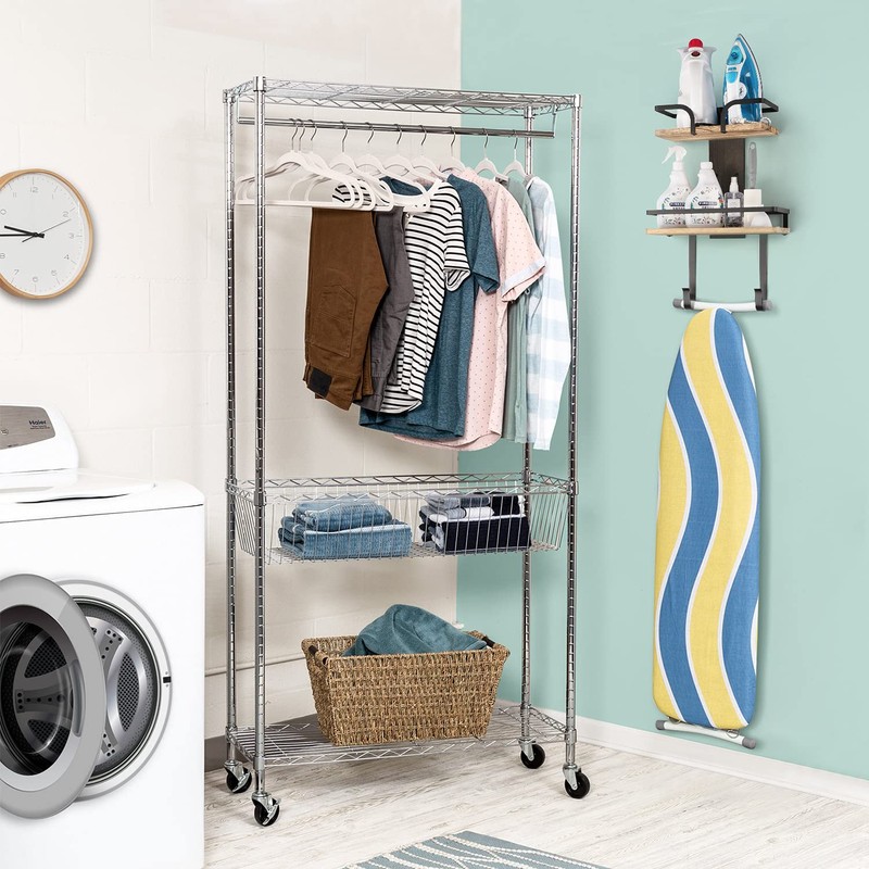 VINAEMO Ironing Board Hanger Wall Mount, 2-Layer Iron and Ironing