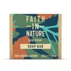 Faith In Nature Natural Blue Cedar Hand Soap Bar, Uplifting,