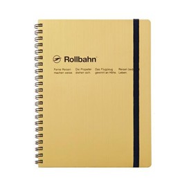 Delfonics Rollbahn NRP16-GO Notebook with Pocket, Ring Type, Perforated Pages, Metallic A5 Size, Gold, Dimensions (Width x Height x Thickness) of 6.6 x 8.5 x 0.7 Inches (168 x 216 x 17 mm)
