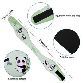 Swimming Headband, Adjustable Neoprene Ear Protection and Hair Protection for Kids, Toddlers and Adults (Green, Medium)