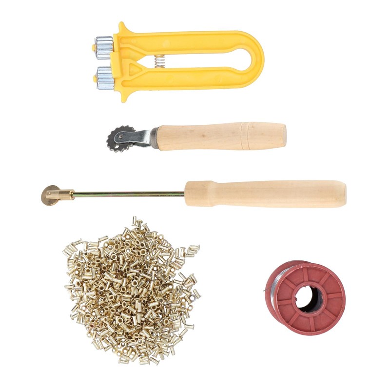 Wire Embedder Beehive Frame Tensioner Kit, Includes Copper Eyelets, Iron