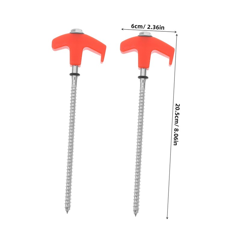 IWOWHERO Multi-use Tent Stakes 4pc Metal Ground Stakes Easy Insertion