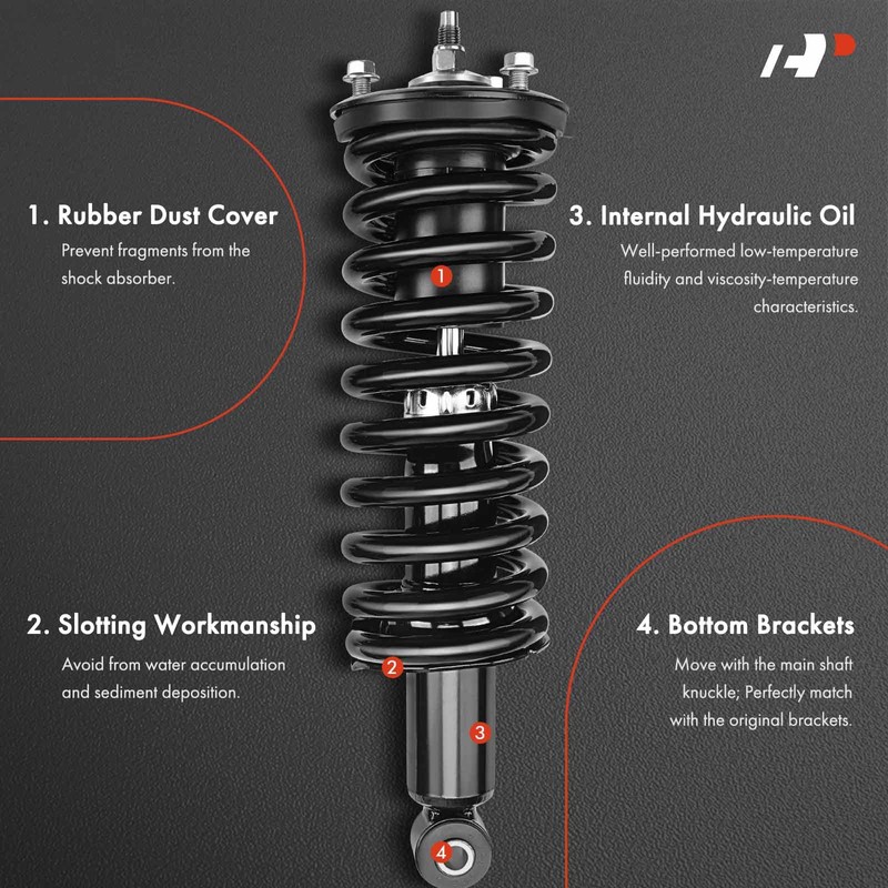 A-Premium Set (4) Front and Rear Complete Shock Absorber Strut