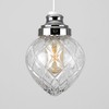 MiniSun Modern Silver Chrome & Decorative Crystal Effect Clear Glass