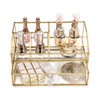 bofeiull Glass Makeup Brush Holder, Makeup Brush Organizer Jewelry Display
