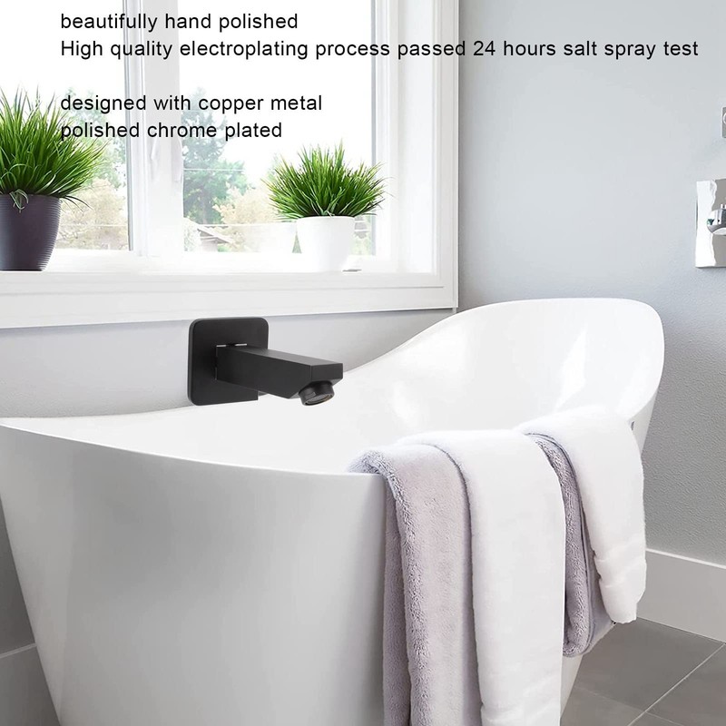 Hapivida Wall Mounted Bath Inlet G1/2 Black Fitting Comfort Bath