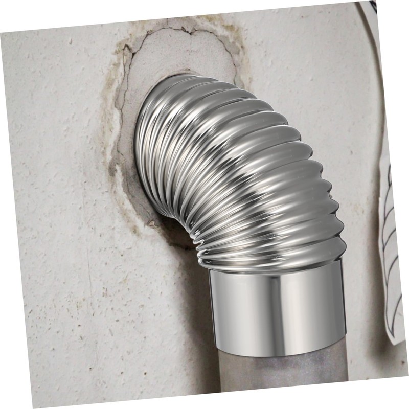 TEHAUX Stainless Steel Elbow Chimney Flue for Wood Stoves Lightweight