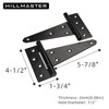 HILLMASTER Heavy Duty Gate Latch Door Handle Hardware Kit for