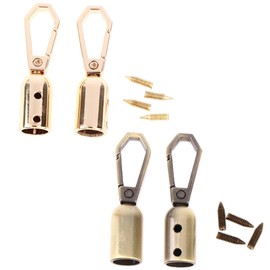 DraCra 4 Pack Braided Purse Straps Snap Hook Swivel Clasp Replacement Round Leather Braided Handbag Handle Swivel Clasp Clips for Women's Straw Woven Shoulder Bag Tote Handmade Crochet Purses Strap