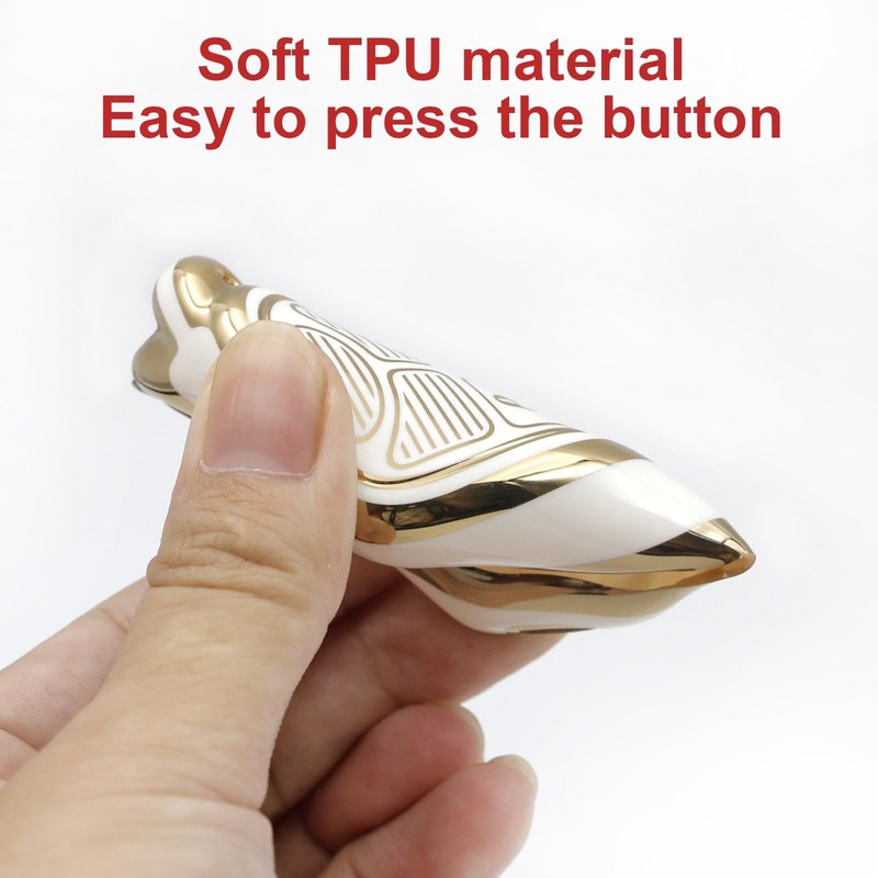 for Jeep Key fob Cover (3B-White Gray)