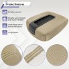 XUKEY Car Armrest Cover Pad Center Console Leather Beige For