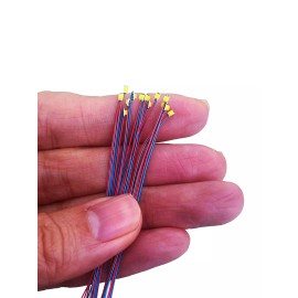 10 pcs 0402 White Pre-Soldered Micro Litz Wired Leads SMD Led 0402