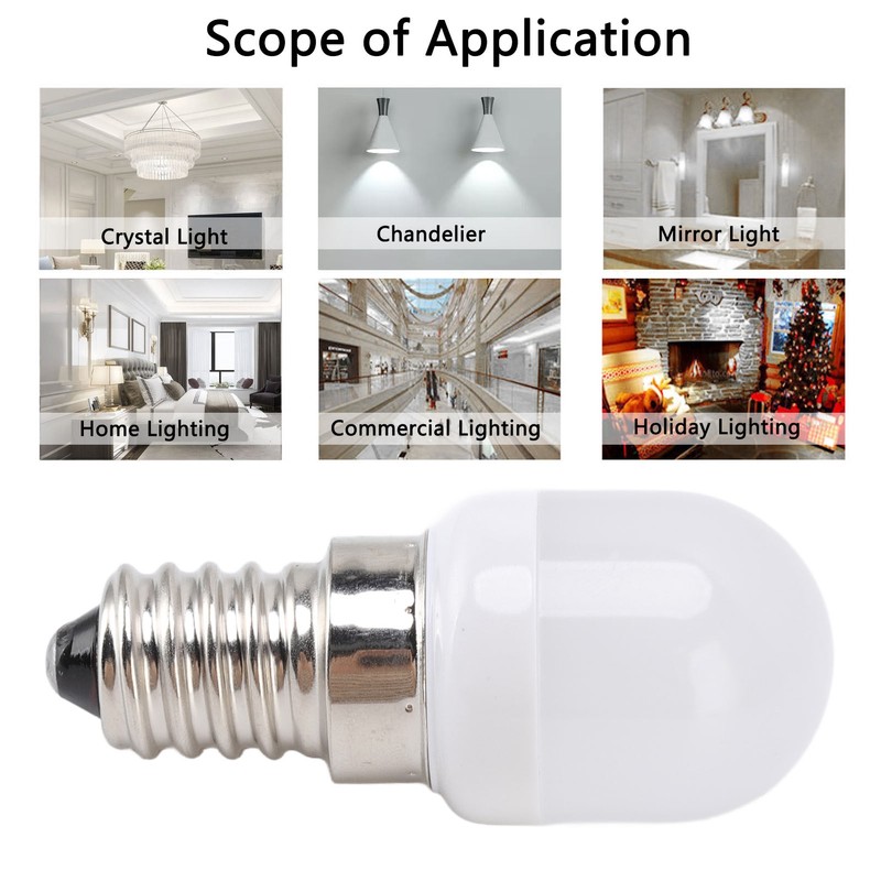10Pcs E14 Light Bulb Stainless Steel 1.5W 220V LED Bulb