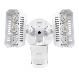 SANSI LED Outdoor Motion-Activated Security Lights, 27W (200W Equiv.) 2700lm, 5000K Daylight, Waterproof Flood Light with Adjustable Head, 5 Year Warranty, White